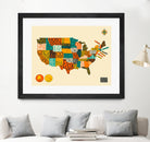 United States Map by Jazzberry Blue on GIANT ART - white vector illustration