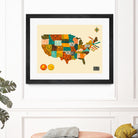 United States Map by Jazzberry Blue on GIANT ART - white vector illustration