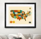 United States Map by Jazzberry Blue on GIANT ART - white vector illustration