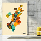 Boston Neighborhoods by Jazzberry Blue on GIANT ART - red vector illustration