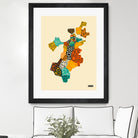 Boston Neighborhoods by Jazzberry Blue on GIANT ART - red vector illustration