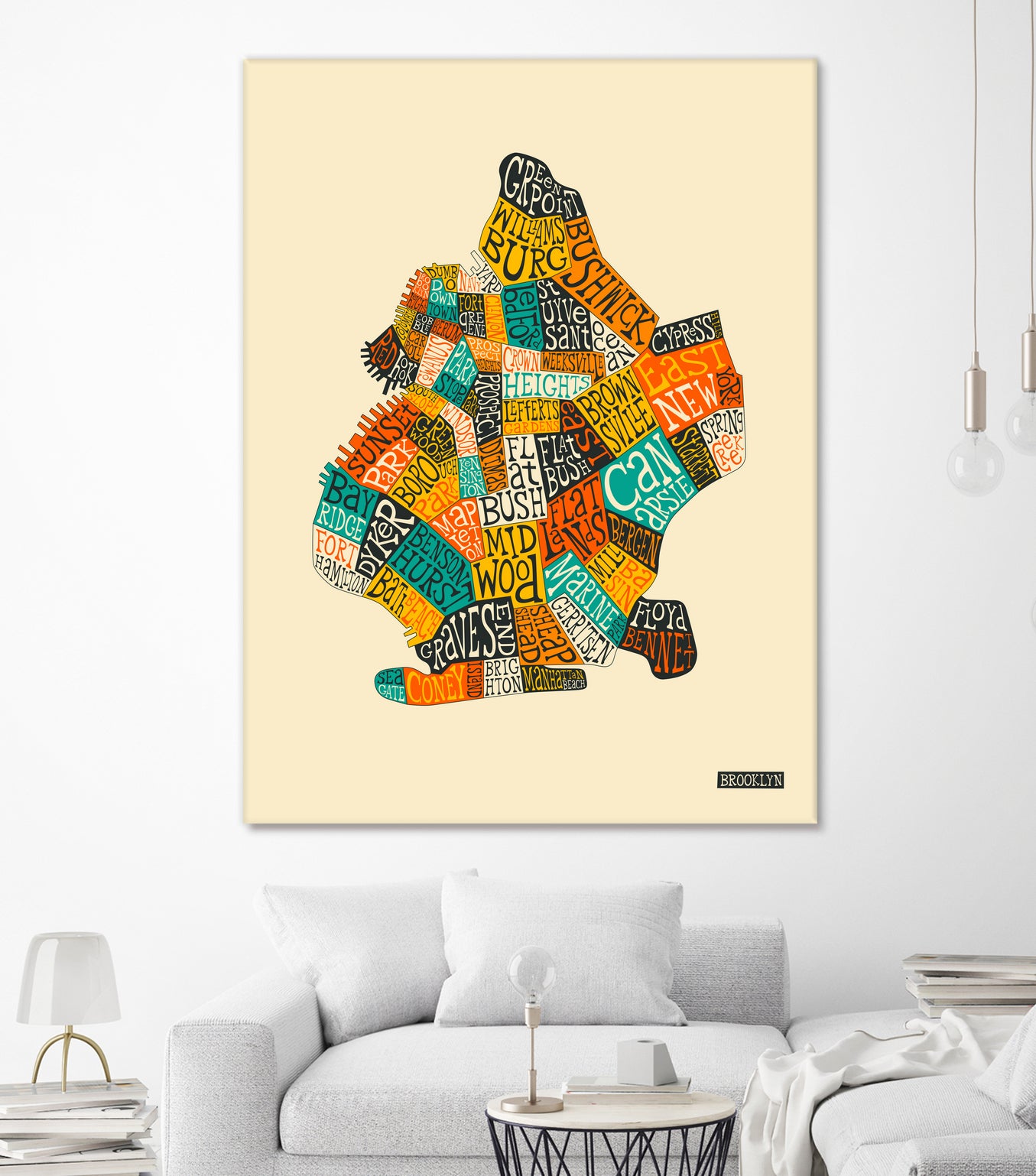 Brooklyn Neighborhoods by Jazzberry Blue on GIANT ART - white vector illustration