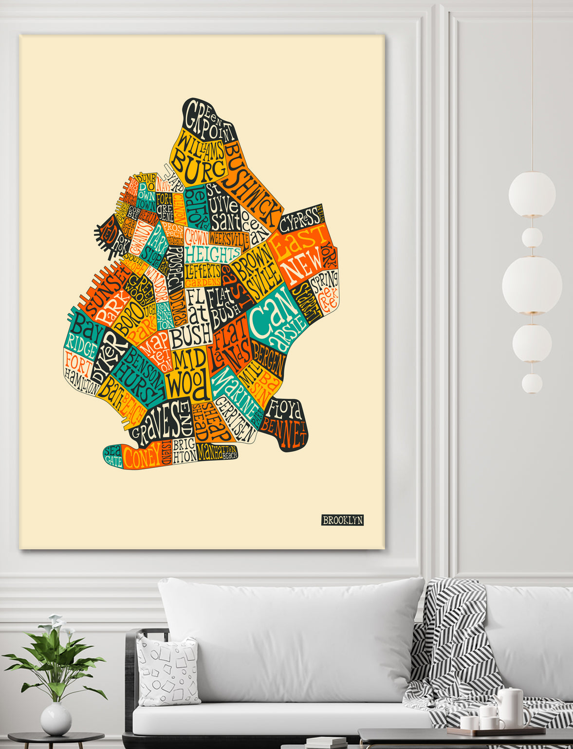 Brooklyn Neighborhoods by Jazzberry Blue on GIANT ART - white vector illustration