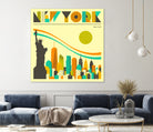 New York Skyline by Jazzberry Blue on GIANT ART - orange vector illustration