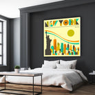 New York Skyline by Jazzberry Blue on GIANT ART - orange vector illustration