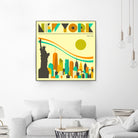 New York Skyline by Jazzberry Blue on GIANT ART - orange vector illustration