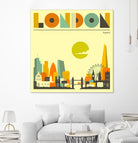 London Skyline by Jazzberry Blue on GIANT ART - yellow vector illustration