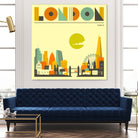 London Skyline by Jazzberry Blue on GIANT ART - yellow vector illustration