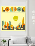 London Skyline by Jazzberry Blue on GIANT ART - yellow vector illustration