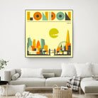 London Skyline by Jazzberry Blue on GIANT ART - yellow vector illustration