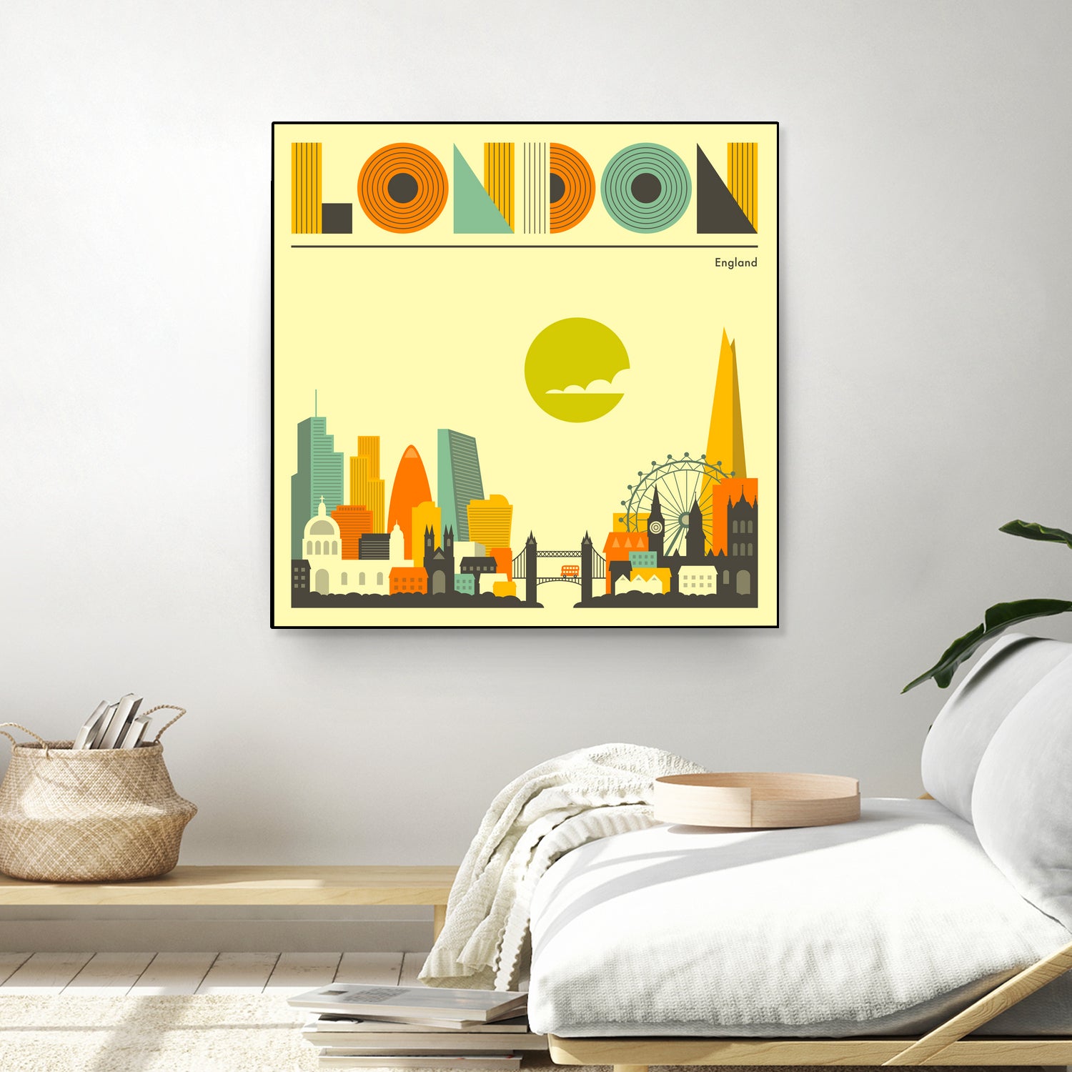 London Skyline by Jazzberry Blue on GIANT ART - yellow vector illustration