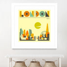 London Skyline by Jazzberry Blue on GIANT ART - yellow vector illustration