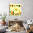 London Skyline by Jazzberry Blue on GIANT ART - yellow vector illustration