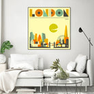 London Skyline by Jazzberry Blue on GIANT ART - yellow vector illustration