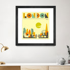 London Skyline by Jazzberry Blue on GIANT ART - yellow vector illustration