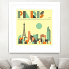 Paris Skyline by Jazzberry Blue on GIANT ART - pink vector illustration