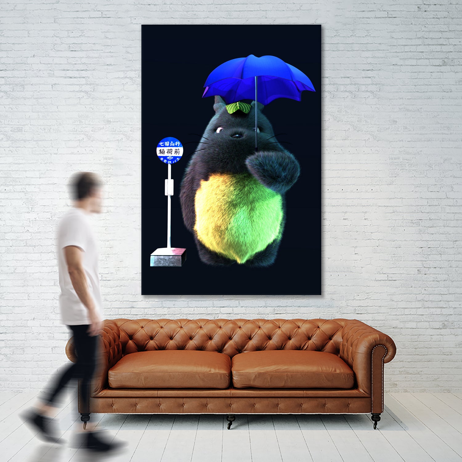 totoro by Jose Barrera on GIANT ART - blue 3d art