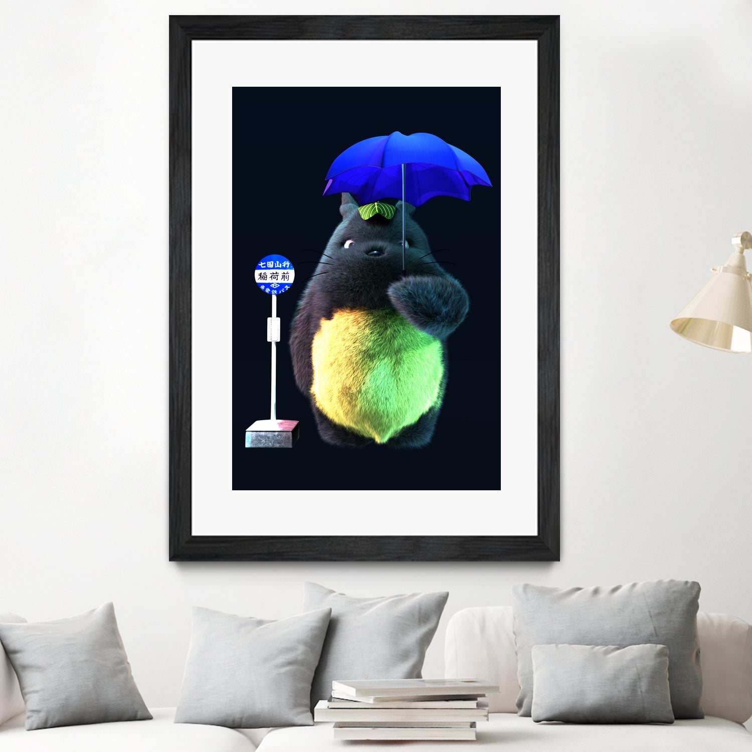 totoro by Jose Barrera on GIANT ART - blue 3d art