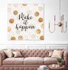 Make it happen - Gold Dots by Elisabeth Fredriksson on GIANT ART - yellow digital painting