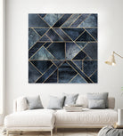 Abstract Nature - Dark Blue by Elisabeth Fredriksson on GIANT ART - blue digital painting