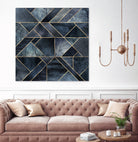 Abstract Nature - Dark Blue by Elisabeth Fredriksson on GIANT ART - blue digital painting