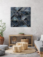 Abstract Nature - Dark Blue by Elisabeth Fredriksson on GIANT ART - blue digital painting
