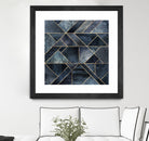 Abstract Nature - Dark Blue by Elisabeth Fredriksson on GIANT ART - blue digital painting