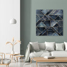 Abstract Nature - Dark Blue by Elisabeth Fredriksson on GIANT ART - blue digital painting