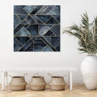 Abstract Nature - Dark Blue by Elisabeth Fredriksson on GIANT ART - blue digital painting
