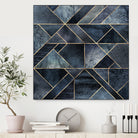 Abstract Nature - Dark Blue by Elisabeth Fredriksson on GIANT ART - blue digital painting