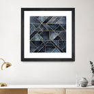 Abstract Nature - Dark Blue by Elisabeth Fredriksson on GIANT ART - blue digital painting