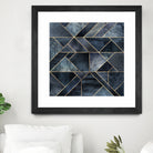 Abstract Nature - Dark Blue by Elisabeth Fredriksson on GIANT ART - blue digital painting