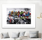 Marvel and DC Superheroes Lunch Atop A Skyscraper by Dan Avenell on GIANT ART - red digital painting