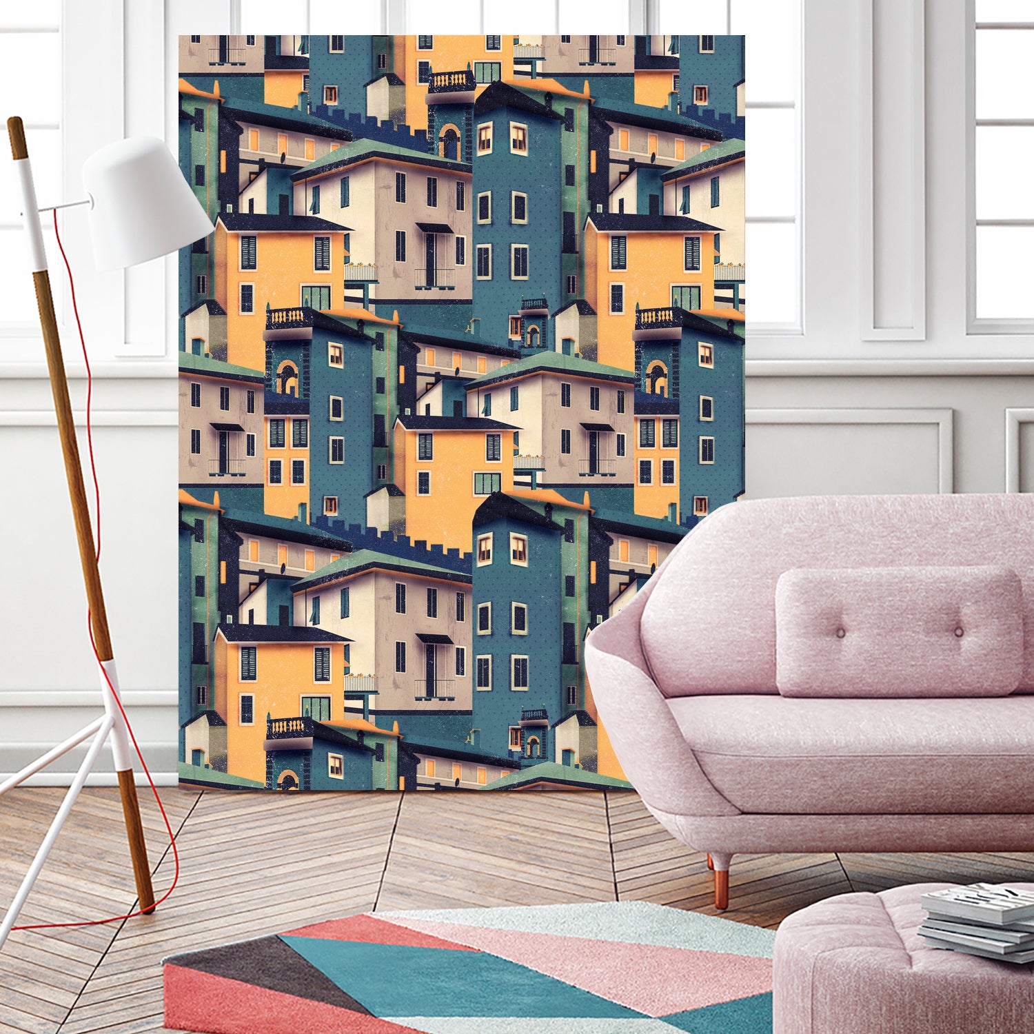 Night Castles (Pattern) by Romina Lutz on GIANT ART - yellow digital painting