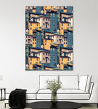 Night Castles (Pattern) by Romina Lutz on GIANT ART - yellow digital painting