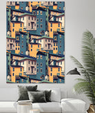 Night Castles (Pattern) by Romina Lutz on GIANT ART - yellow digital painting