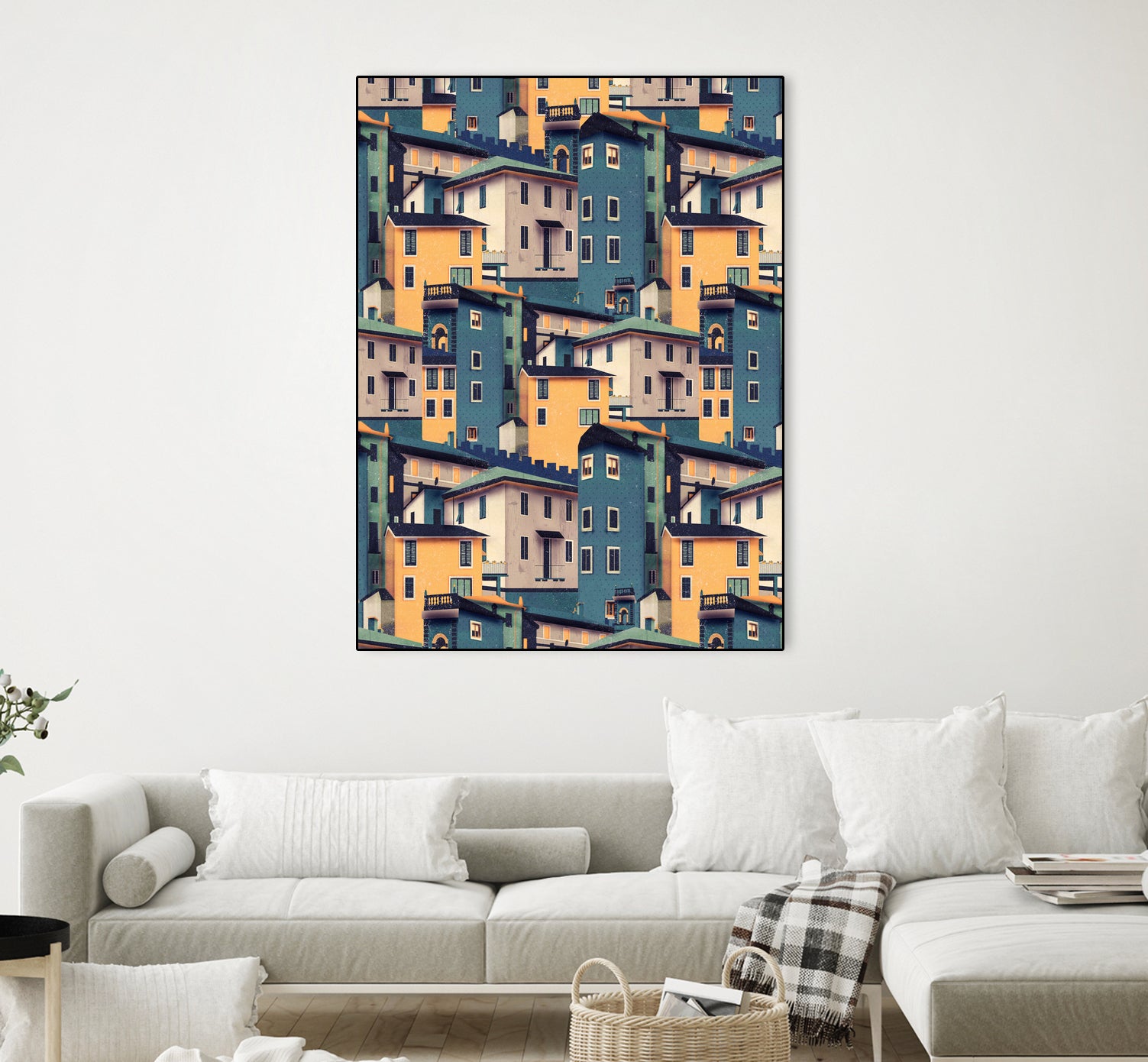 Night Castles (Pattern) by Romina Lutz on GIANT ART - yellow digital painting