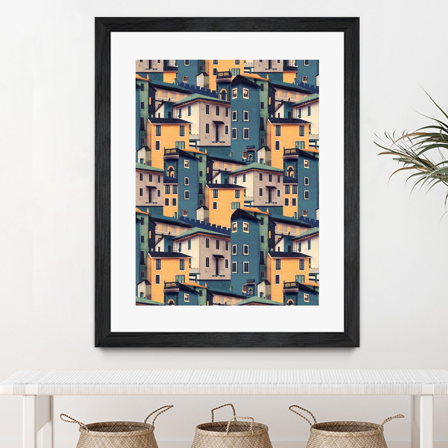 Night Castles (Pattern) by Romina Lutz on GIANT ART - yellow digital painting