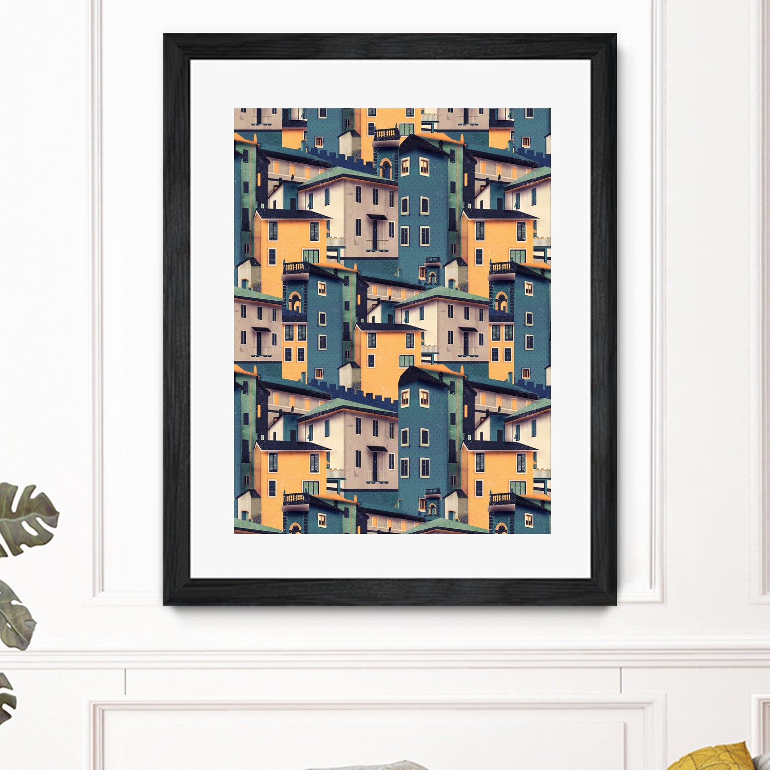 Night Castles (Pattern) by Romina Lutz on GIANT ART - yellow digital painting