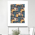 Night Castles (Pattern) by Romina Lutz on GIANT ART - yellow digital painting