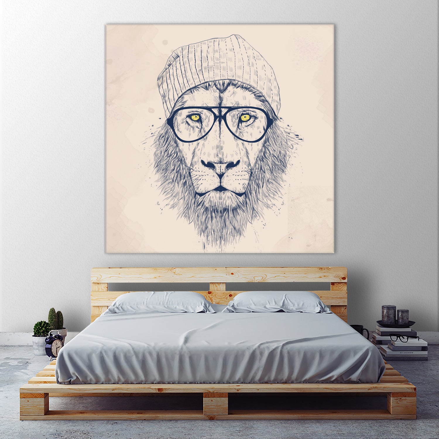 Cool lion by Solti Balázs on GIANT ART - brown digital painting