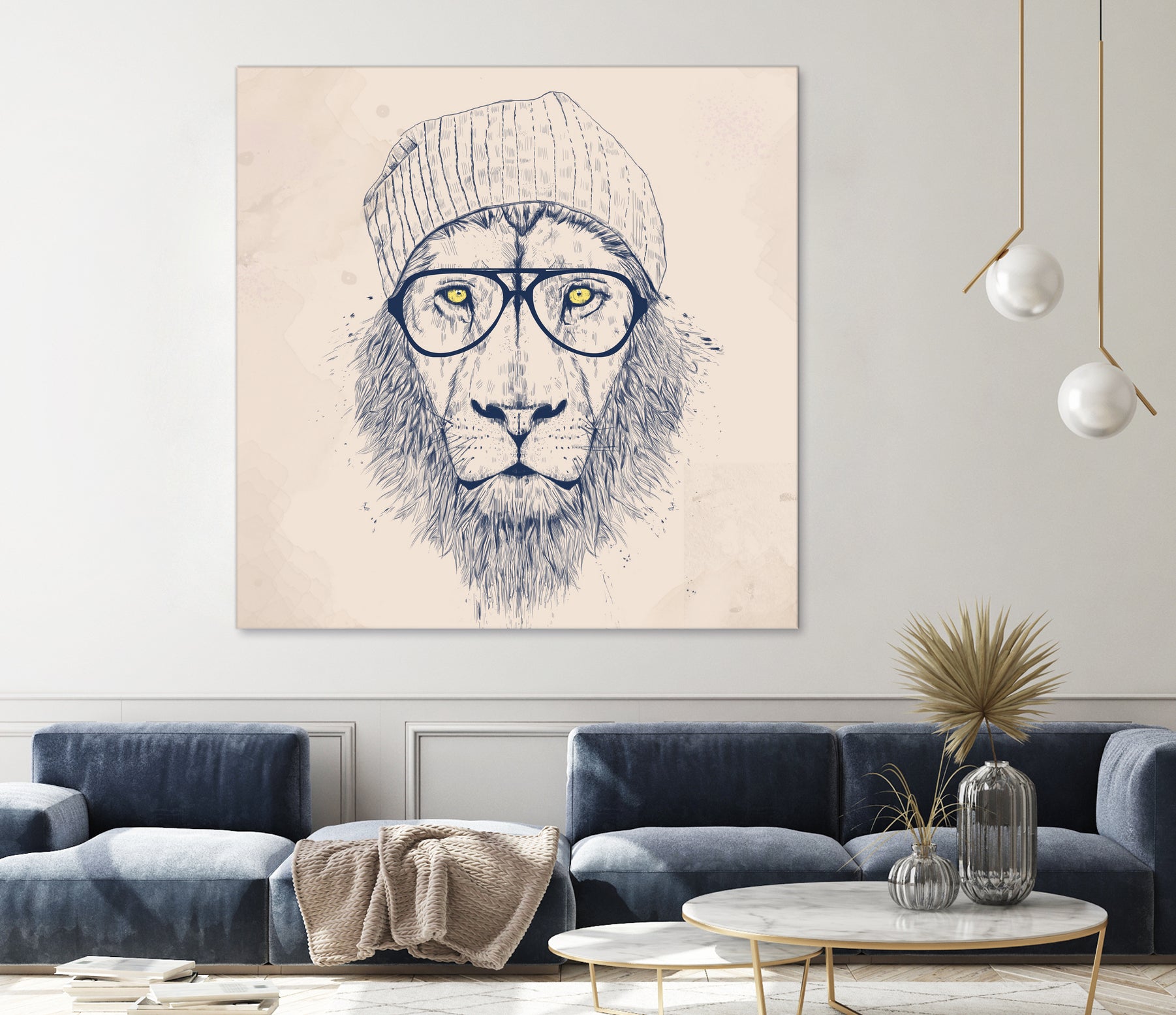 Cool lion by Solti Balázs on GIANT ART - brown digital painting