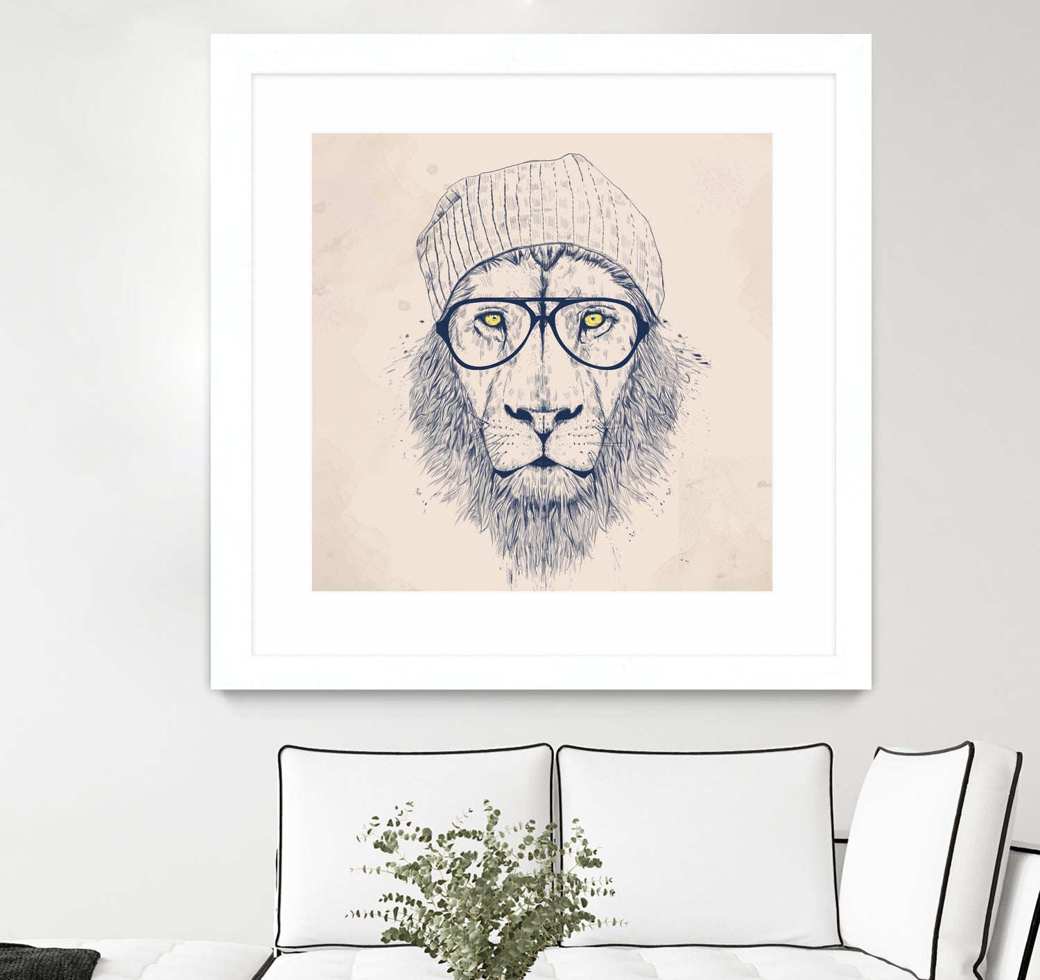 Cool lion by Solti Balázs on GIANT ART - brown digital painting