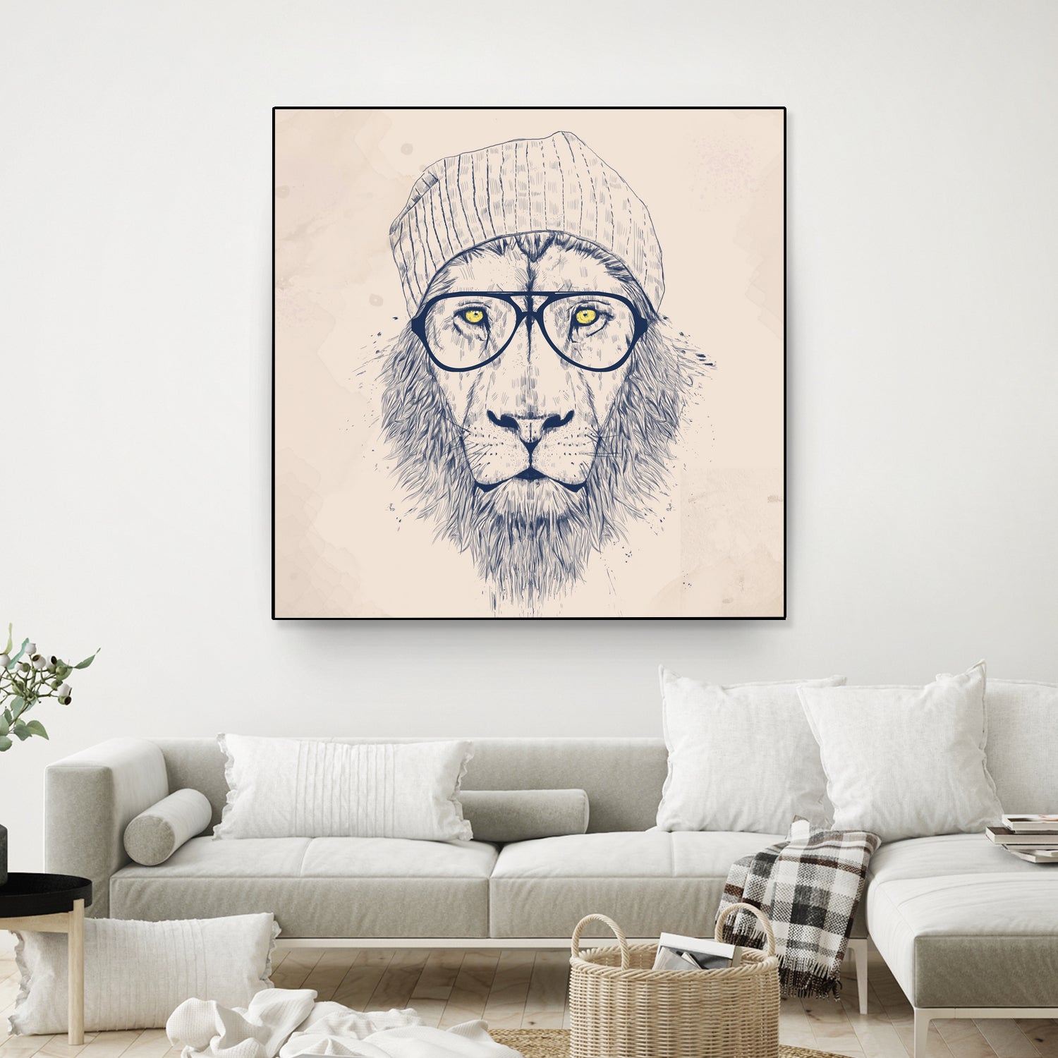 Cool lion by Solti Balázs on GIANT ART - brown digital painting