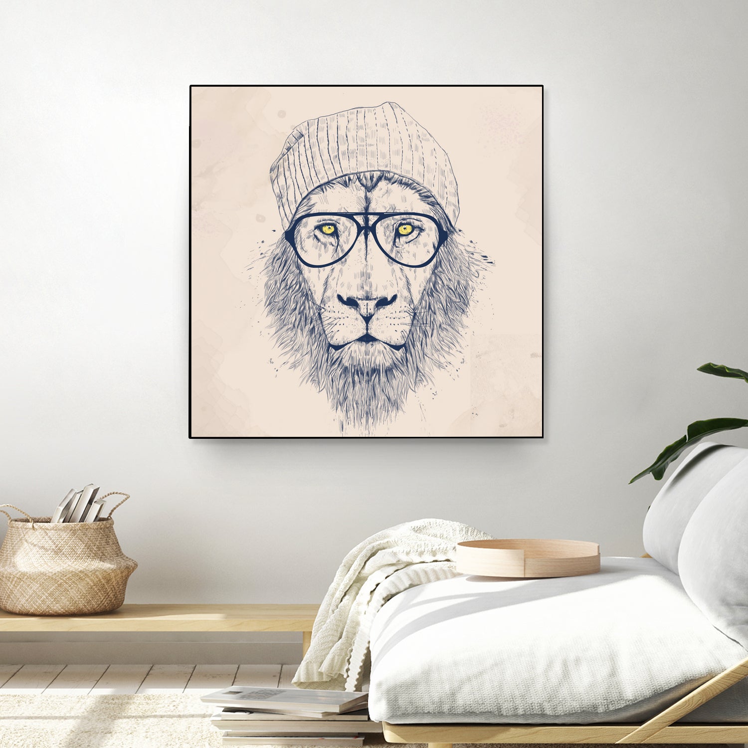 Cool lion by Solti Balázs on GIANT ART - brown digital painting