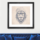 Cool lion by Solti Balázs on GIANT ART - brown digital painting