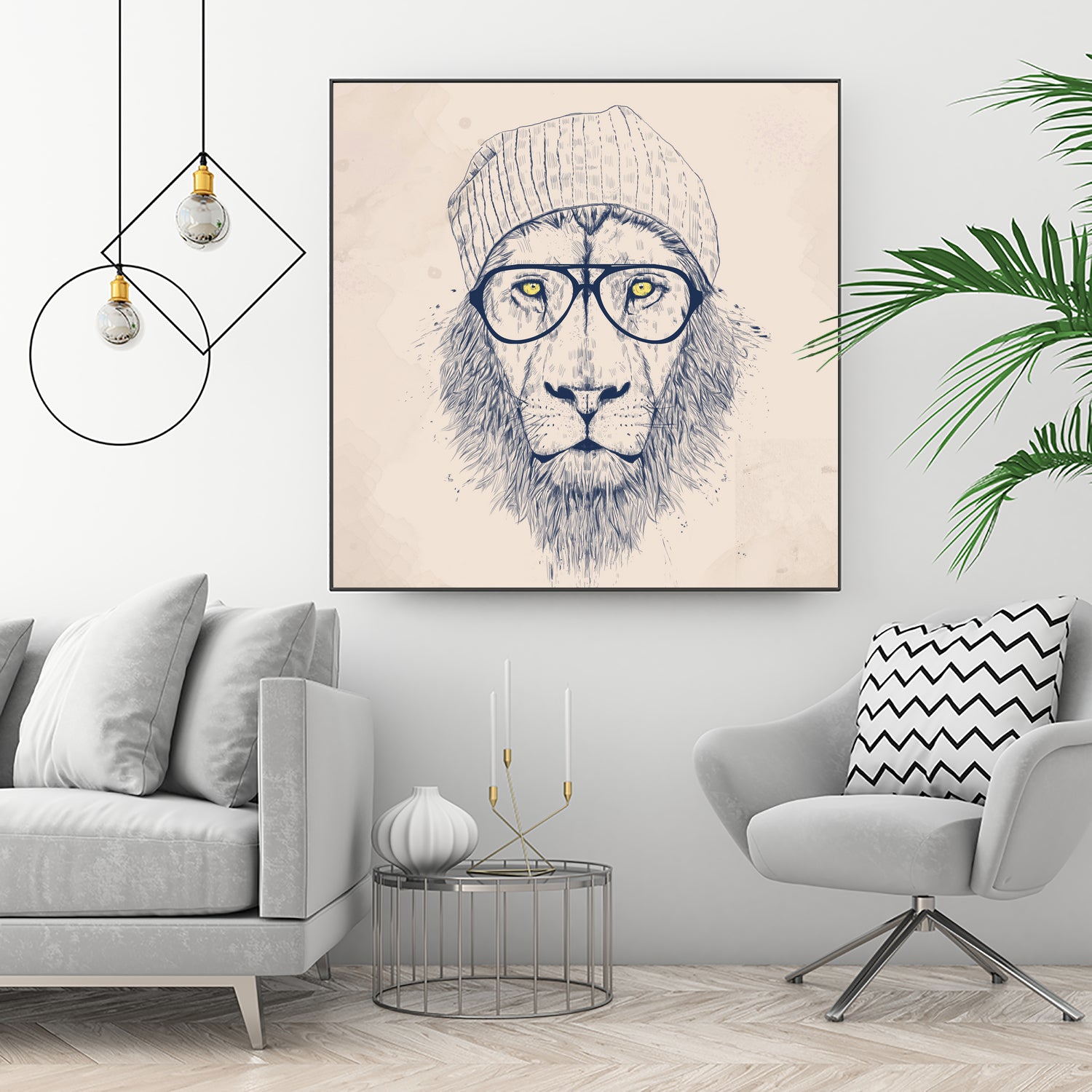 Cool lion by Solti Balázs on GIANT ART - brown digital painting