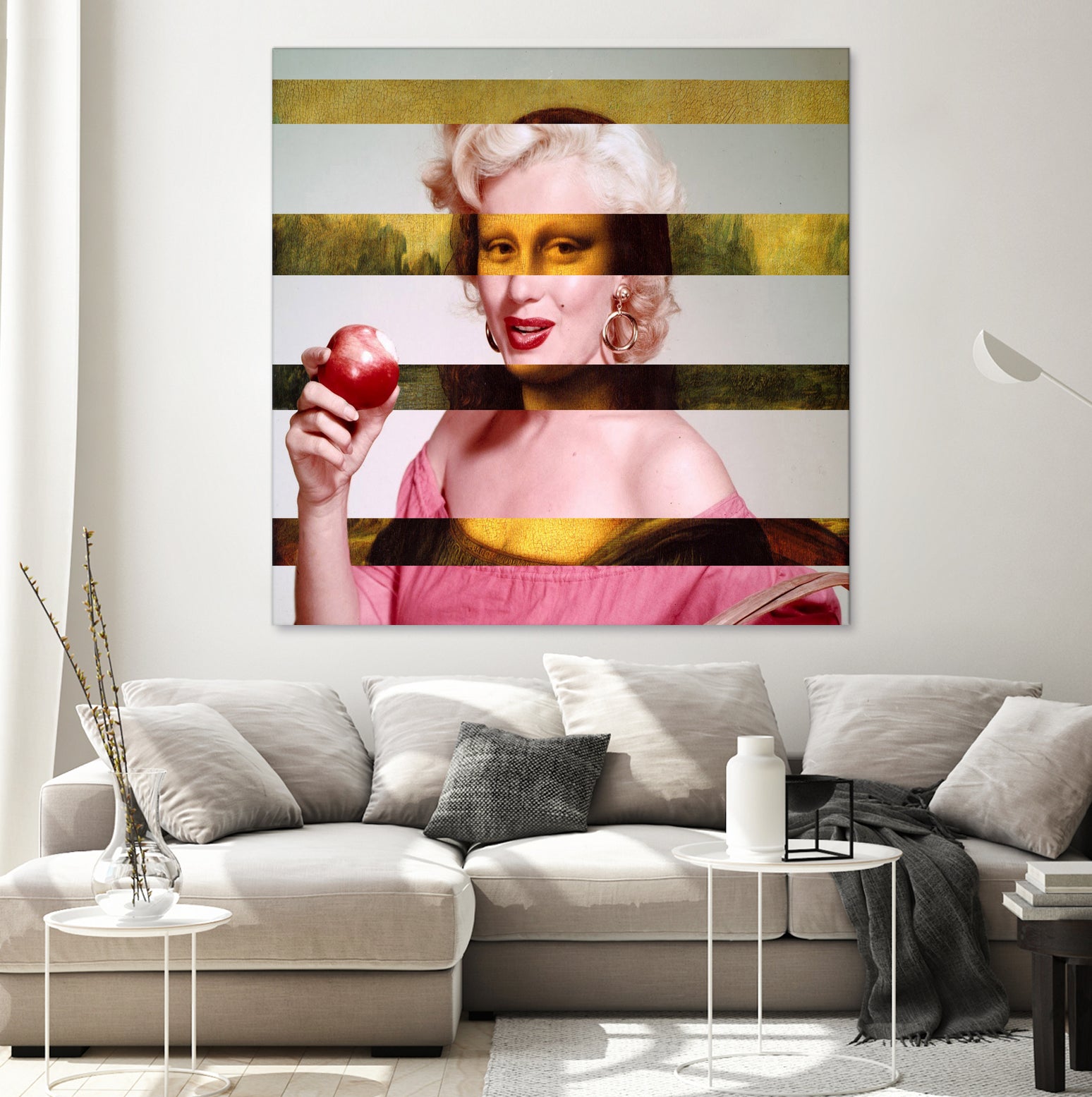 Leonardo's Gioconda + Marylin Monroe by Luigi Tarini on GIANT ART - white photo manipulation