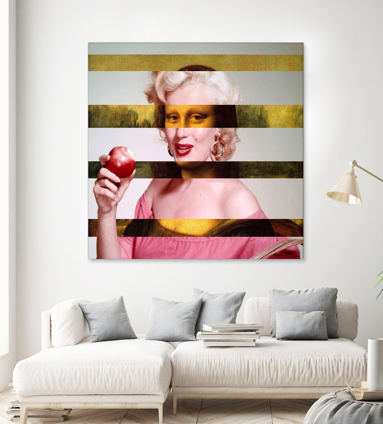 Leonardo's Gioconda + Marylin Monroe by Luigi Tarini on GIANT ART - white photo manipulation