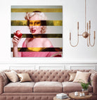 Leonardo's Gioconda + Marylin Monroe by Luigi Tarini on GIANT ART - white photo manipulation